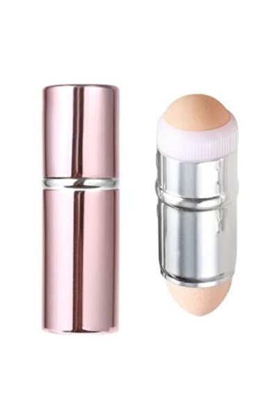 DROPY ® 2 in 1 Facial Accessory with Volcanic Stone and Makeup Sponge, Pink