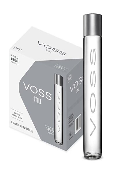 voss زجاجة زجاجية طبيعية، 375 مل (عبوة من 24 قطعة)