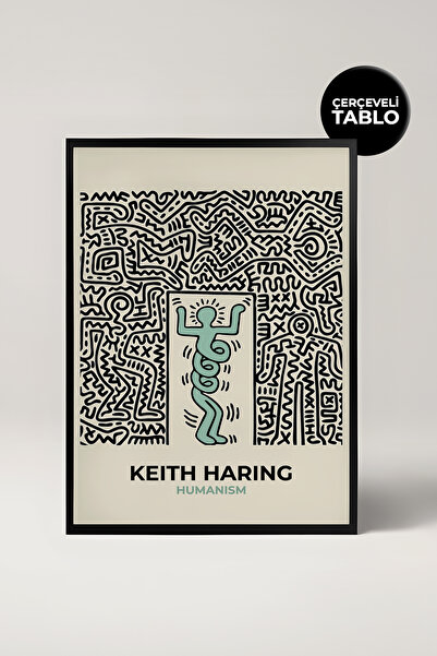 House Gorgeous Εικόνα με κορνίζα του Keith Haring Humanism