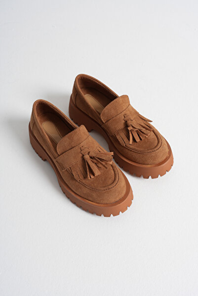 MFT AYAKKABI Kadın Loafer Makosen Casual Püsküllü Günlük Ayakkabı