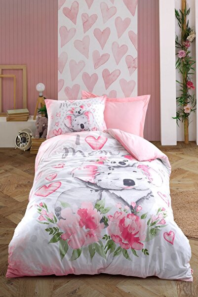 ŞENER HOME Set de lenjerie de pat pentru copii și adolescenți cu model de urs...