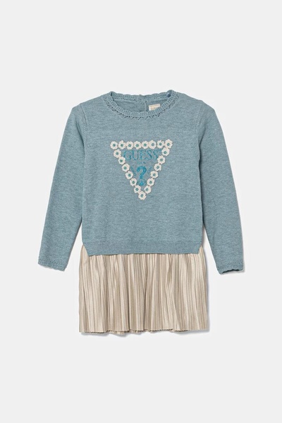 Guess LS MIXED FABRIC DRES