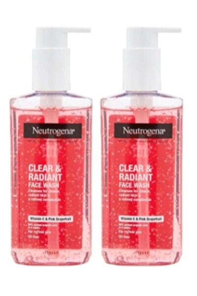 Neutrogena Set Of Two Pieces Of Clear & Bright Face Wash Vitamin C & Grapefruit Pink 200m