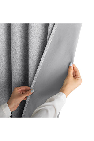 Five Store Draperie blackout cu rejansa multifunctionala, Kelme, densitate 200 g/m2, 140 x 250 cm, gri