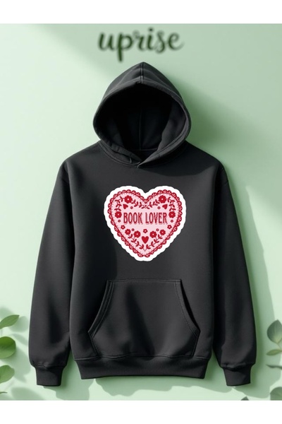 Vordevia Φούτερ Book Lover με τύπωμα Cotton 3 Thread O oversized