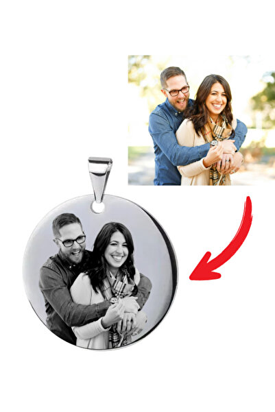 Doğaltaş Kişiye Özel Resimli Yuvarlak Kolye Ucu