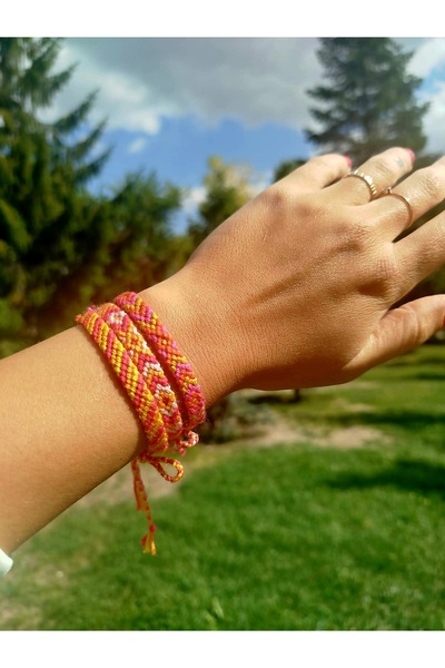 Şengül El emegi ip orgu bileklik 3"lu set