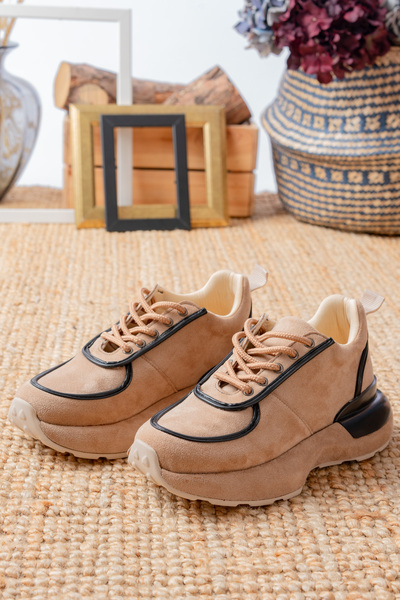 Mc vay Shoes Μοντέρνα ορθοπεδικά αθλητικά παπούτσια με κορδόνια από σουέτ με ειδική επικάλυψη σόλας, κομψά γυναικεία αθλητικά παπούτσια