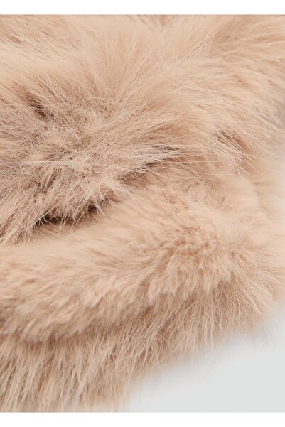 MANGO Woman Kürk görünümlü atkı