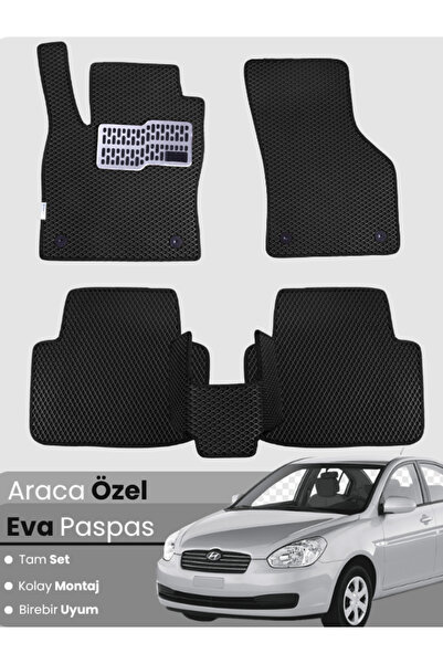 stiloto HYUNDAİ ACCENT ERA (2005-2011) Uyumlu EVA Paspas Tam Set–Araca Özel,K...