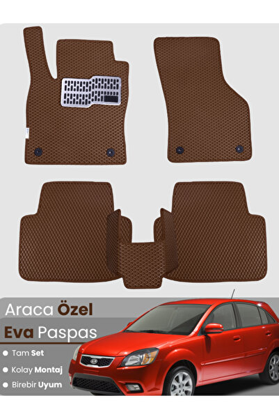 stiloto مجموعة كاملة من دواسات EVA متوافقة مع سيارة كيا ريو هاتشباك (2005-201...