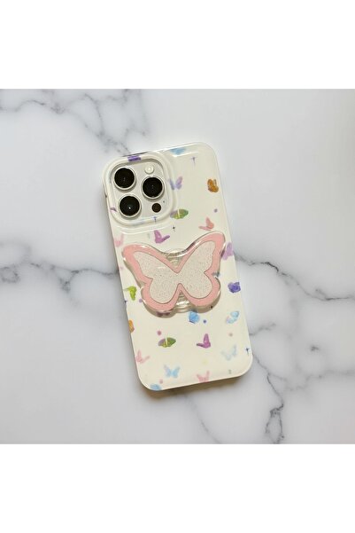 HYPERSOFT Iphone 13 Pro Max (6.7 inç) Uyumlu Popsocketli Stant Olabilen Şık D...