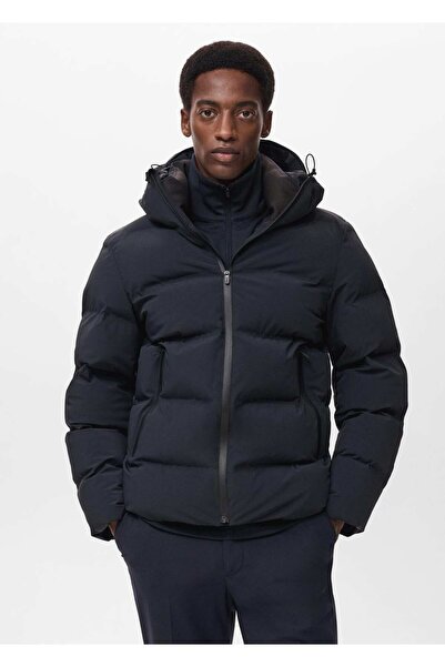 MANGO Man Su geçirmez kapüşonlu dolgulu anorak