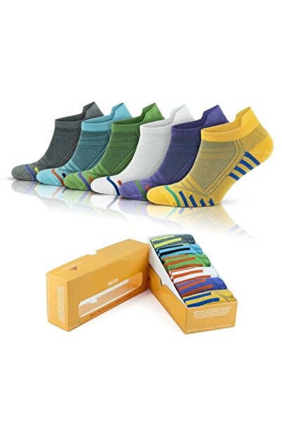 eleganzo Kadın Renkli 6'lı Bambu Spor Desenli Güçlendirilmiş Yıkamalı Dikişsi...