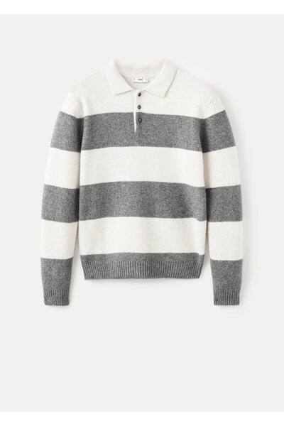 MANGO Man Yün karışımlı triko polo kazak