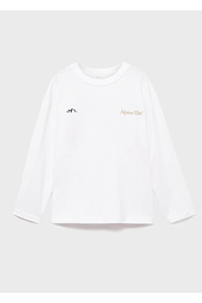 MANGO Kids Desenli uzun kollu tişört