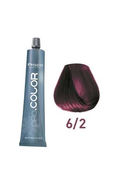 PROCO Vopsea de păr profesională PRO.COLOR 100 ml - Pro.Co - 6/2 Blond Închis Violet
