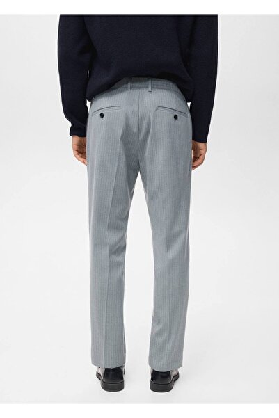 MANGO Man Çizgili dar kesim pantolon