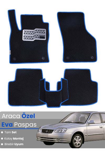 Genel Markalar HYUNDAİ ACCENT ADMİRE (1999-2005) Uyumlu EVA Paspas Tam Set–Ar...