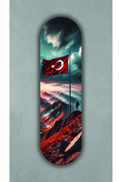Korhan Atölye Bayrak - Dekoratif 4mm MDF Duvar Panosu (75x20 cm)