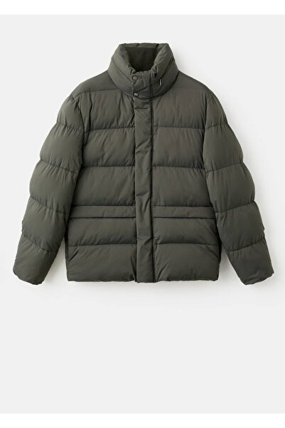 MANGO Man Su geçirmez kısa kapitone anorak