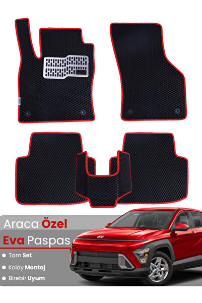 stiloto HYUNDAİ KONA (2018-2025) Uyumlu EVA Paspas Tam Set–Araca Özel,Kolay M...