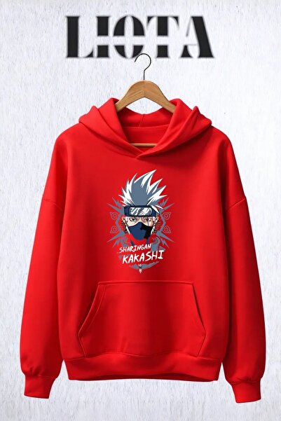 Vordevia Sharingan Kakashi Printed Oversize Cotton 3 Thread Sweatshirt