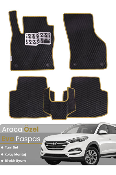 Genel Markalar HYUNDAİ TUCSON (2015-2020) Uyumlu EVA Paspas Tam Set–Araca Öze...