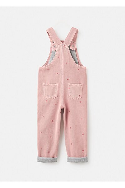 MANGO Baby Çiçek işlemeli uzun salopet