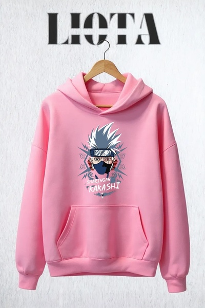Vordevia Sweatshirt sa šarańanom i Kakashi printom, prevelik, od pamuka, sa 3...