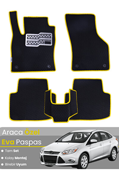 stiloto مجموعة كاملة من دواسات EVA متوافقة مع فورد فوكس 3 (2011-2014) - مخصصة...