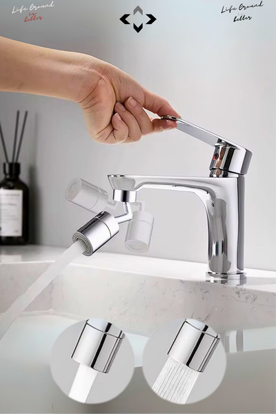 LİGROUND 720° Dönebilen Musluk Başlığı Su Tasarruflu Döner Başlık Aparatı Mut...