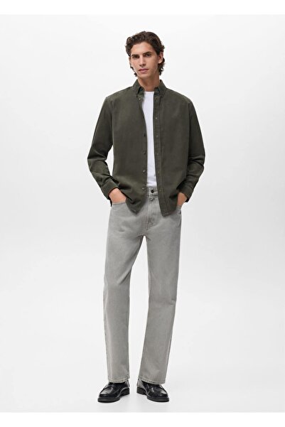 MANGO Man Klasik kesim mikro fitilli kadife gömlek