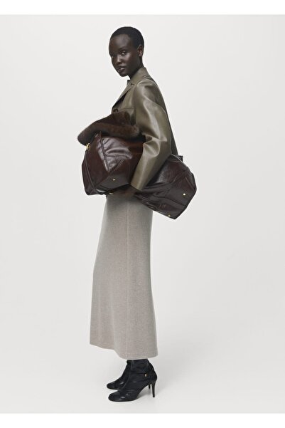 MANGO Woman Bel kısmı elastik uzun etek