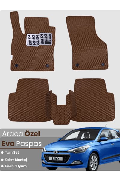 stiloto HYUNDAİ i20 (2014-2020) Uyumlu EVA Paspas Tam Set–Araca Özel,Kolay Mo...