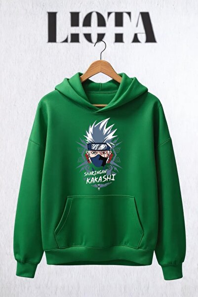 Vordevia Sweatshirt sa šarańanom i Kakashi printom, prevelik, od pamuka, sa 3...