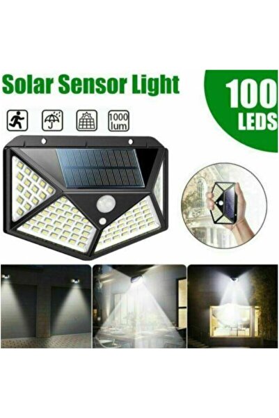IPF Set of 10 x 100 LED lamp with solar panel, motion sensor, 3 lighting modes
