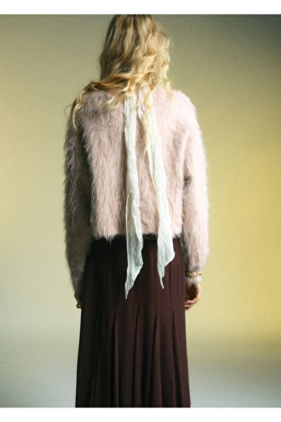 MANGO Woman Kürk görünümlü kazak