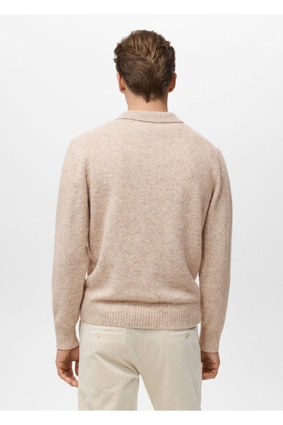 MANGO Man Yün karışımlı triko polo kazak
