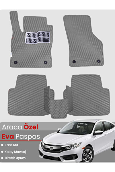 Genel Markalar HONDA CİVİC FC5 (2016-2021) Uyumlu EVA Paspas Tam Set–Araca Öz...