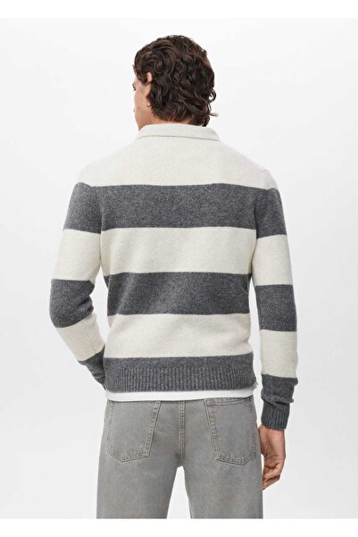 MANGO Man Yün karışımlı triko polo kazak