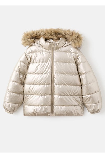MANGO Kids Metalik puffer anorak