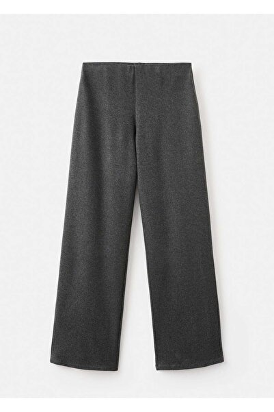 MANGO Woman Beli bağcıklı düz kesim pantolon