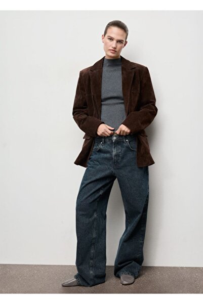 MANGO Woman Perkins yaka dar kesim kazak