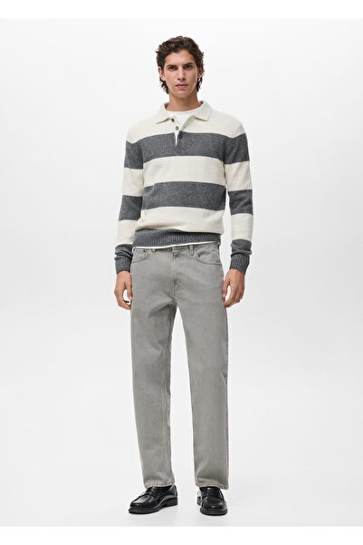 MANGO Man Yün karışımlı triko polo kazak