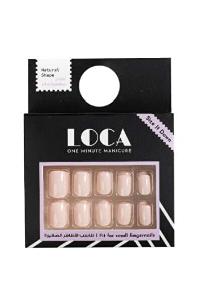 Loka أظافر صناعية ذاتية اللصق رقم 8 - شكل طبيعي، لون خبيزة