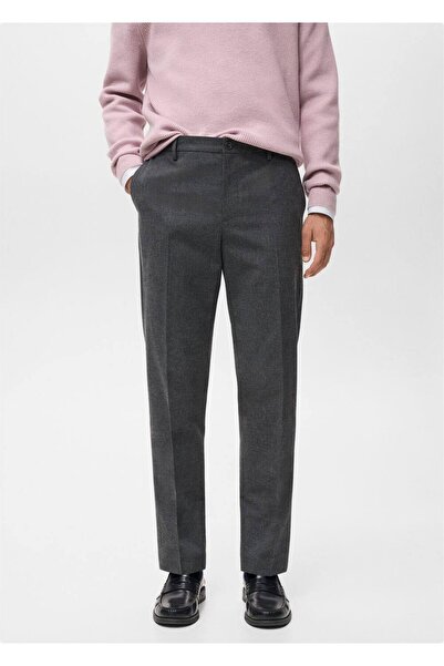 MANGO Man Regular kesim flanel pantolon