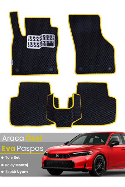 stiloto مجموعة كاملة من دواسات EVA متوافقة مع هوندا سيفيك سبورت بلس (2019-202...