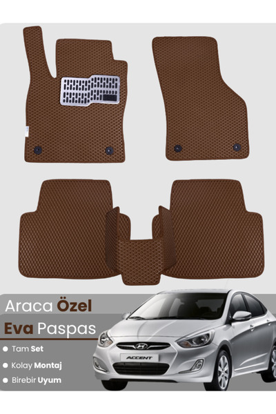 stiloto HYUNDAİ ACCENT BLUE (2011-2018) Uyumlu EVA Paspas Tam Set–Araca Özel,...