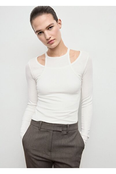 MANGO Woman Ribana tişört